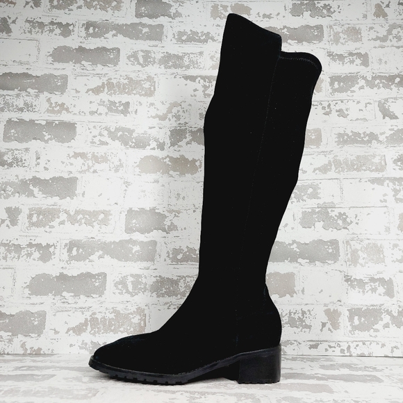 NEW Blondo Sierra Black Suede Leather Waterproof Over the Knee